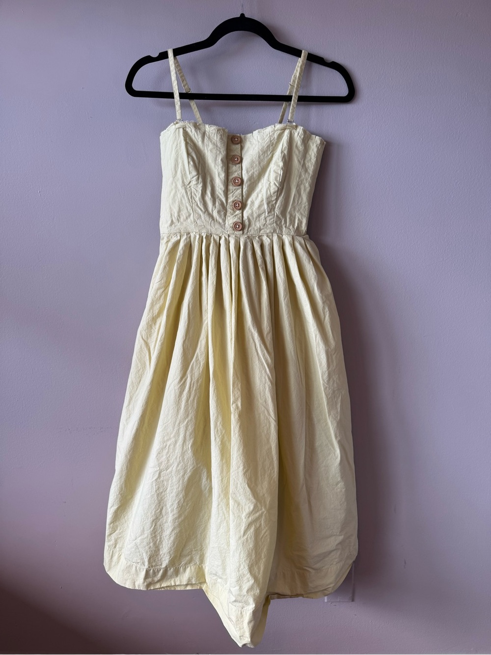 Free People Women’s Lilah Pleated Tube Midi Dress in Soft Limeade Size Small